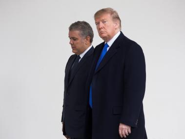 Donald Trump, presidente de Estados Unidos e Iván Duque, mandatario de Colombia, en Washington.