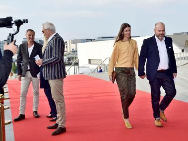 El bestseller danés Anders Holch Povlsen y su esposa Anne Holch Povlsen asisten a la celebración del cumpleaños número 50 del coronado príncipe Frederik de Dinamarca en el Royal Arena de Copenhagen.