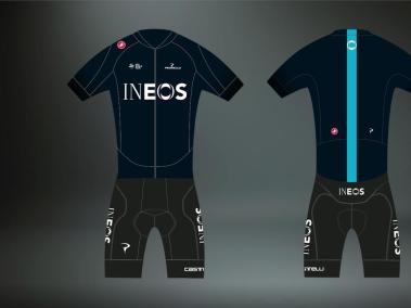 Equipo Ineos, antes el Sky. La camiseta que lucen los corredores en la Vuelta a Romandía.