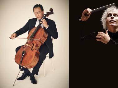 El chelista Yo-Yo Ma (izquierda) visitará 36 ciudades con su ‘Proyecto Bach’. Simon Rattle (derecha) es una de las batutas más importantes del mundo
