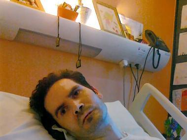 El francés Vincent Lambert, en una fotografía del 2014 en el hospital de Reims.