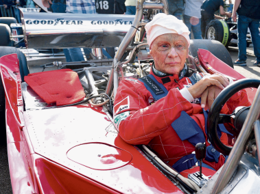 Niki Lauda, en el 2014, en una carrera de leyendas.