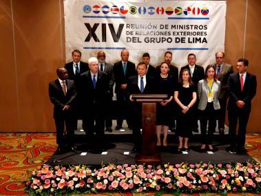 Los representantes del Grupo de Lima se reunieron este jueves en Ciudad de Guatemala.