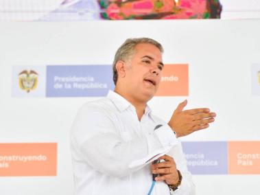 El presidente Iván Duque habló durante el Taller Construyendo País que se realizó este sábado en Inírida (Guainía).