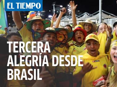 Seguidores de la Selección Colombia celebraron el tercer triunfo del equipo en la Copa América.