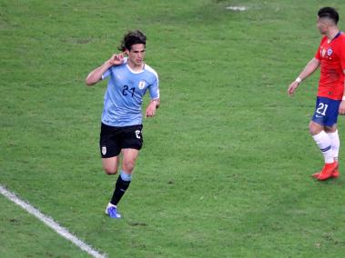 Edison Cavani fue el autor del gol para Uruguay.