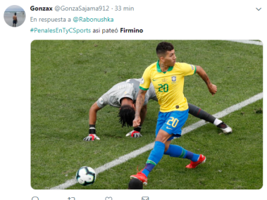 Roberto Firmino erró su penalti en la serie que gano Brasil 4-3 sobre Paraguay y los memes se burlaron de él.