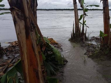 Inundación en zona agrícola de Puerto Limón por creciente del río Ariari.