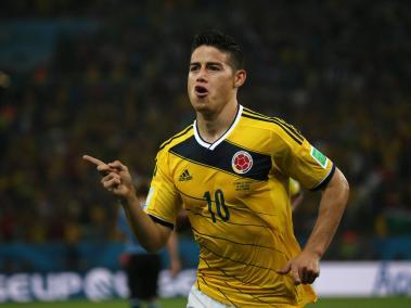El primer gol de James Rodríguez a Uruguay en el Mundial de Brasil-2014 fue elegido como el mejor del año.