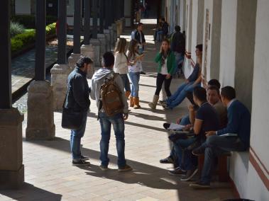 Estudiantes en la Universidad del Cauca.