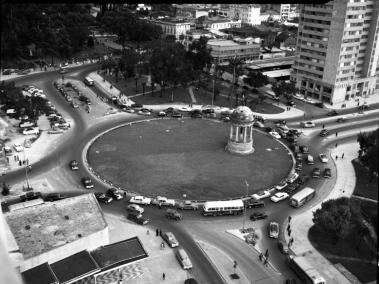 Rotonda del templete sobre el Parque del Centenario de la Independencia, en 1950.