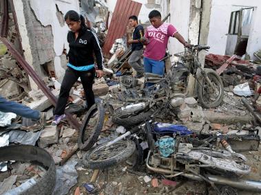 Cuatro personas muertas dejó la 'chiva bomba' en Toribió, Cauca.