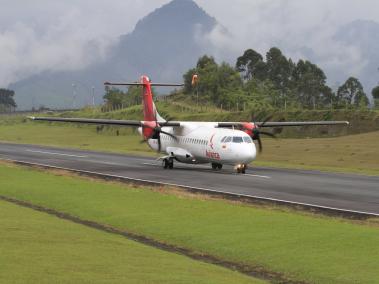 Pista aérea del aeropuerto La Nubia en Manizales.