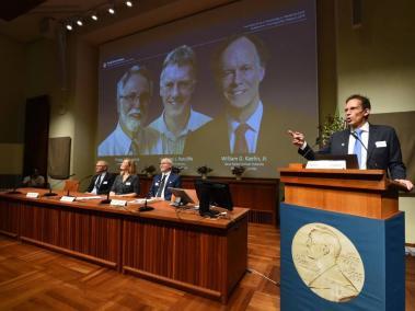Ceremonia de entrega del Premio Nobel de Medicina 2019.
