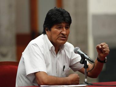 El expresidente de Bolivia Evo Morales ofrece una rueda de prensa este miércoles en Ciudad de México