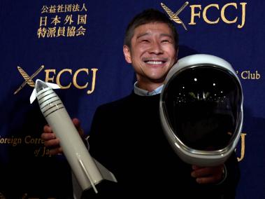 El multibillonario japonés Yusaku Maezawa se convertirá en el primer 'turista' en darle la vuelta la Luna cuando haga parte del proyecto 'SpaceX' de Elon Musk.