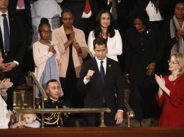 Guaidó estuvo en un palco de la Cámara Baja de EE. UU. reservado para los invitados de Trump.