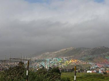 Asi se ve el sur de Bogotá, uno de los puntos más afectados.