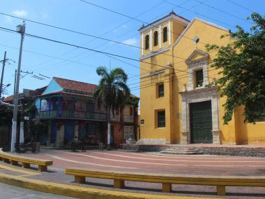 La Plaza de la Trinidad en el barrio Getsemaní, de Cartagena.