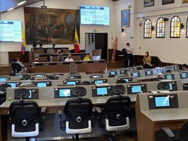 Sesión semipresencial del Concejo de Bogotá realizada el viernes 4 de septiembre.