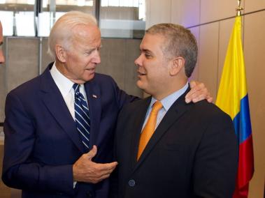 El presidente Iván Duque  y el ahora mandatario electo de 
EE. UU.,  Joe Biden, pasaron por la Cumbre Concordia 2018.