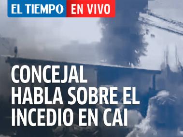 El Tiempo en Vivo: Concejal Diego Cancino habla sobre el incendio en una estación de policía