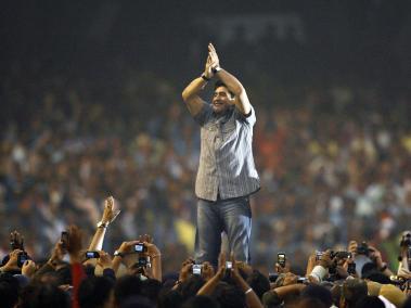 Diego Maradona fue idolatrado por multitudes. En la música también recibió homenajes.