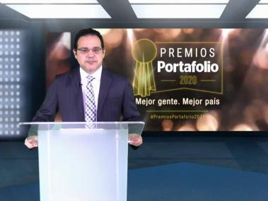 Francisco Miranda, director del diario económico Portafolio, durante la ceremonia virtual de la entrega de los premios 2020.
