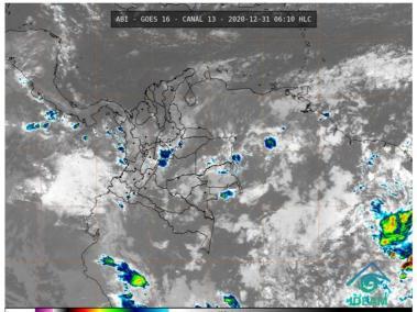 En el país para los siguientes días se pronostican condiciones nubosas, particularmente en zonas del sur
de la región Caribe y en sectores de las regiones Andina, Pacífica y Amazónica