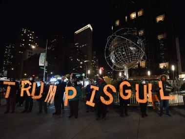 Nueva York registró varias protestas, una frente a la torre Trump.
