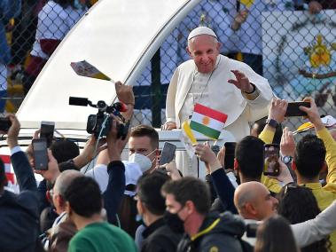 El papa celebró la misa en el segundo estadio más grande del país, el "Franso Hariri" de Erbil, con capacidad para 30.000 personas.