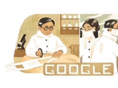Doodle de Google sobre Wu Lien-tehCaptura de pantall