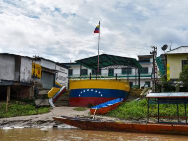 Vista de la ciudad de La Victoria, en el estado fronterizo venezolano de Apure, cerca de Colombia, el 25 de marzo de 2021.