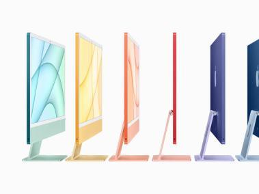 Los nuevos iMac están disponibles en siete colores diferentes.