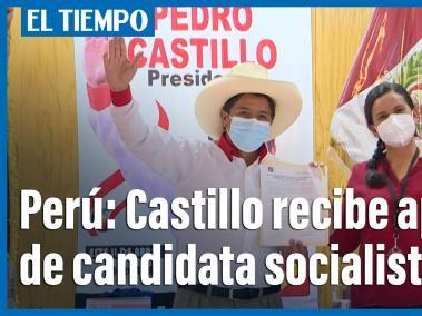 Pedro Castillo, Candidato a la presidencia de Perú recibe apoyo de candidata socialista