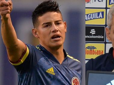 James y Reinaldo Rueda, integrantes de la Selección Colombia.
