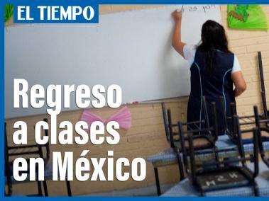 Con "emoción y nervios", estudiantes mexicanos vuelven a las aulas