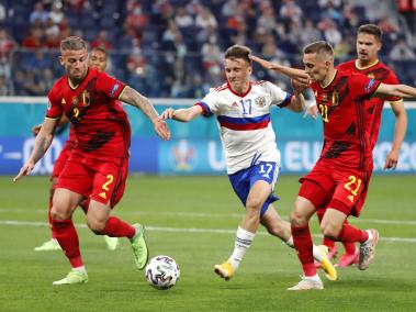 Acción del partido Bélgica vs. Rusia
