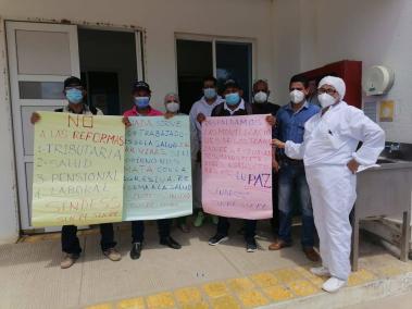 Los trabajadores del hospital entraron en cese de actividades permanente.