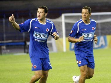 David Ospina (izq.) y Óscar Córdoba (der.), en un entrenamiento de la Selección Colombia, en 2009.