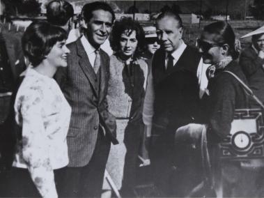 Gloria Valencia, Álvaro Castaño, Patricia Castaño, Jorge Luis Borges y Chavela Vargas.