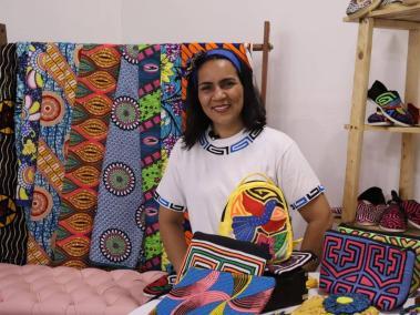 La diseñadora Carmen Blanco expuso su propuesta en Colombiamoda 2021.