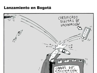 Lanzamiento en Bogotá - Caricatura de MIL