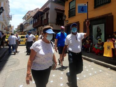 Turistas en Cartagena