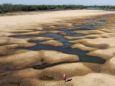 Aspecto de un brazo del río Paraná, que en agosto llegó a su nivel más bajo desde los años 40.