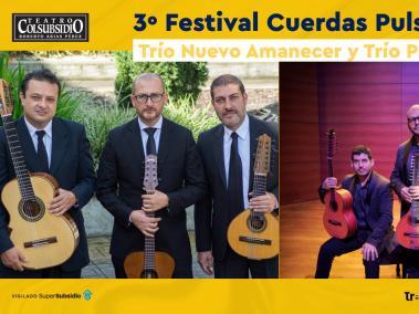 Disfrute de este homenaje a la música y al trío en la clausura del tercer Festival de Cuerdas Pulsadas del Teatro Colsubsidio Al Aire.