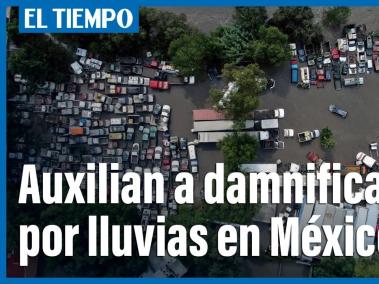 Militares y rescatistas auxilian a damnificados por lluvias en México