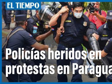 Noticias de último momento: Una decena de policías resultaron heridos el miércoles durante enfrentamientos con indígenas frente al Congreso de Paraguay, en Asunción, que aprobó una ley para endurecer el castigo contra invasores de tierras