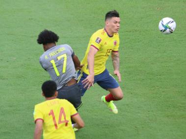 Colombia Ecuador, primer tiempo del encuentro por eliminatoria mundialista. Cero a Cero quedó el partido.