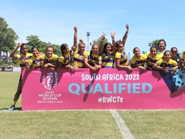 Felicidad completa para las chicas que coforman la selección femenina de rugby, modalidad de sevens.